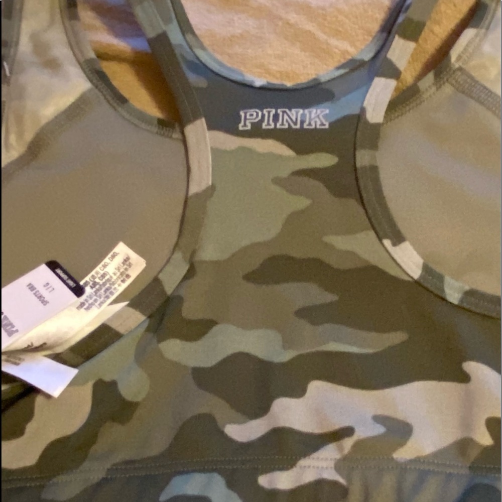 Pink Camo sports bra
